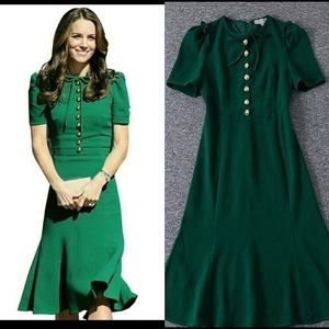 Vintage Green Midi Dress